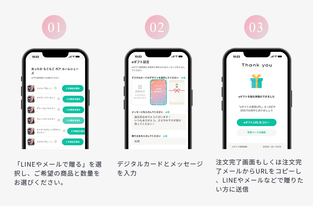 eギフトの贈り方のイメージ画像