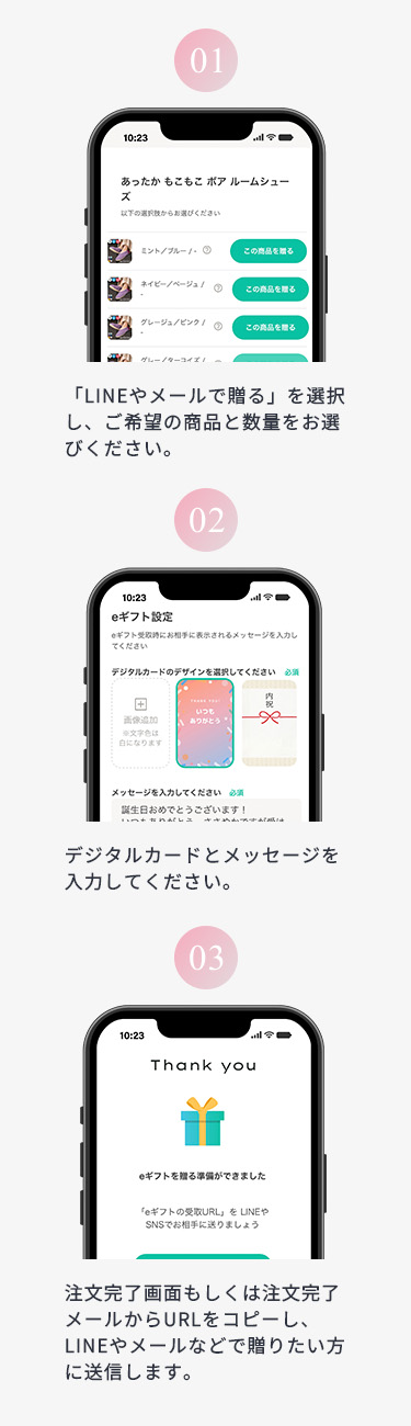 eギフトの贈り方のイメージ画像