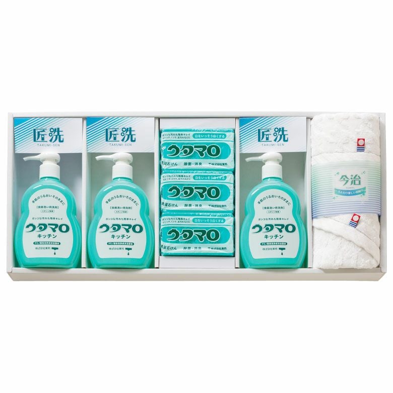 ウタマロ 匠洗 セット (洗濯石鹸×3/食器洗剤×3/ウォッシュタオル×2