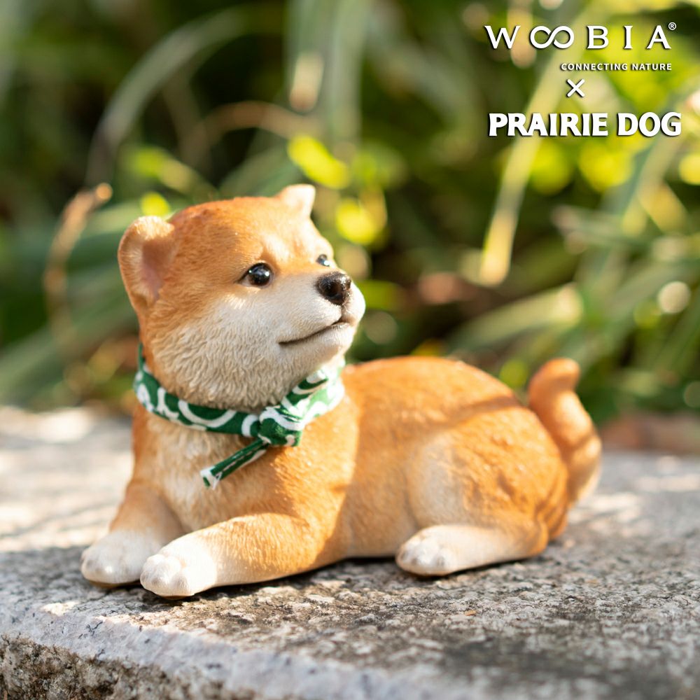 柴犬茶 20 柴犬緑 15 計35枚 公式】プレーリードッグ | WooBia 横座り柴犬 15.5×8.5×10cm